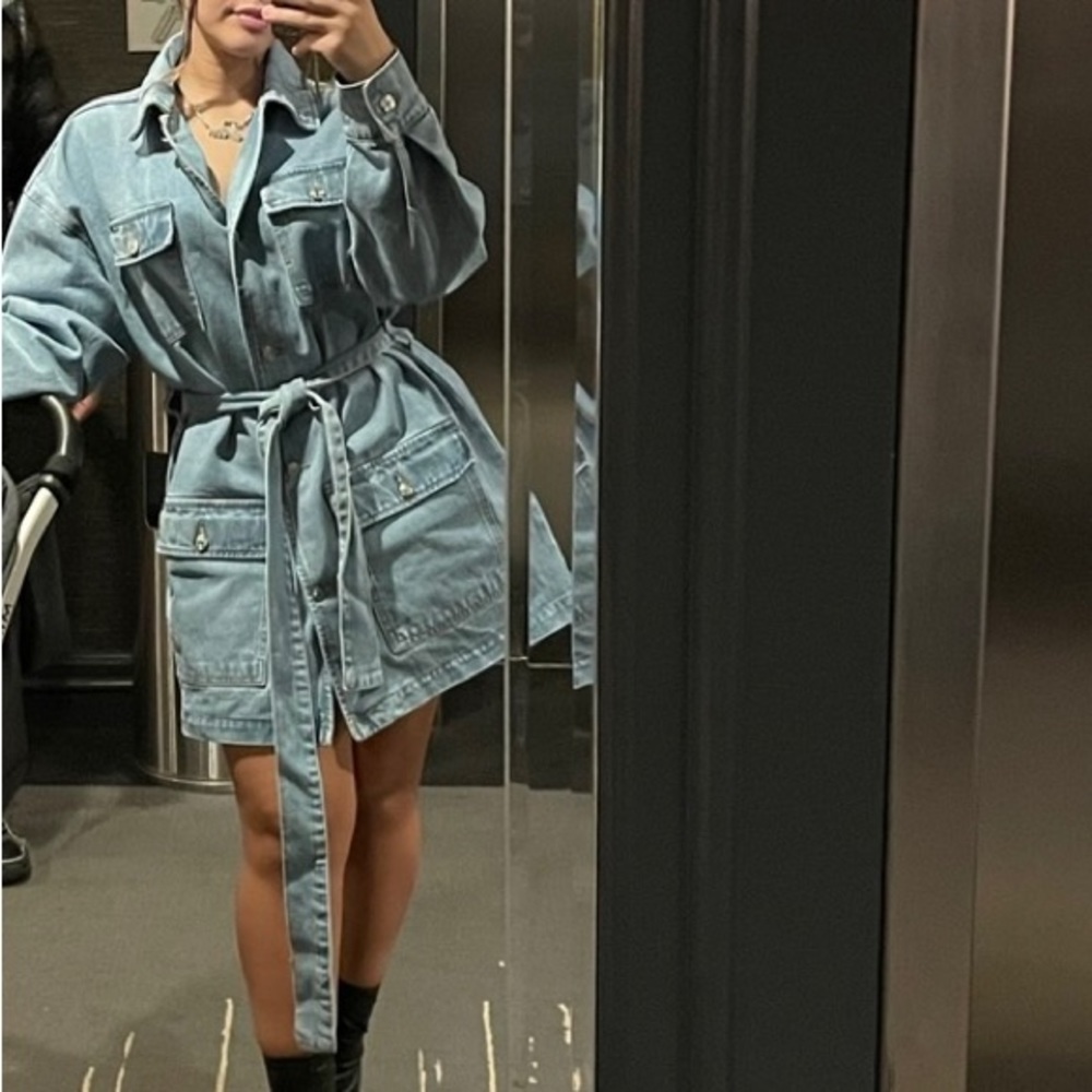 Thick denim dress